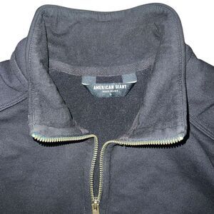 American Giant Moto Jacket Men's Small Black Full Zip Heavyweight Sweatshirt